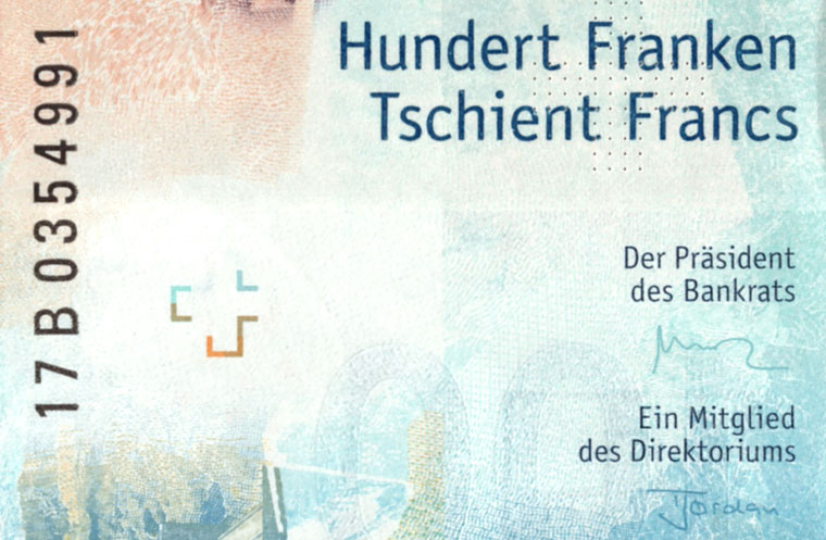 100 francs, 2017