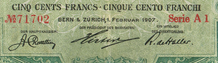 500 Franken, 1907