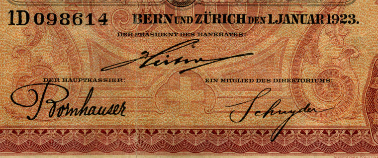 500 francs, 1923
