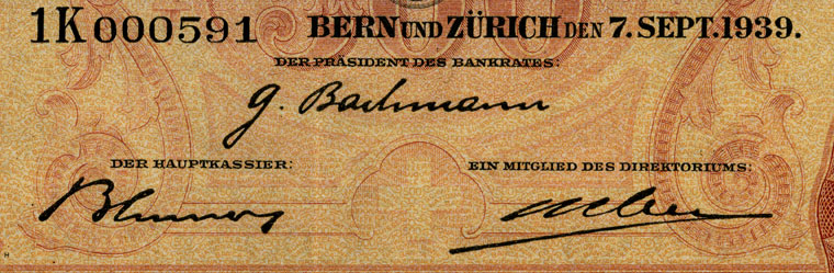 500 Franken, 1939