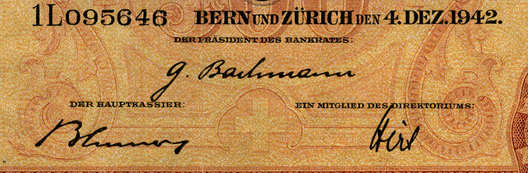 500 Franken, 1942